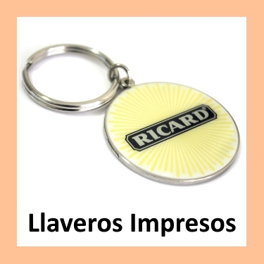 Llaveros impresos y con resina